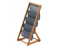ARREDAMENTIITALIA Arredamenti Italia Zeitschriftenständer Matrix, Holz - Klappbar - Farbe: Kirsche Holz AR-It il Cuore del Legno