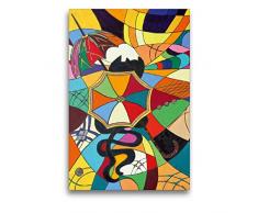 Premium Textil-Leinwand 50 x 75 cm Hoch-Format Umbrella-Kätz II, Petra Kolossa, Acryl auf Leinwand, 70x50, 2015 | Wandbild, HD-Bild auf Keilrahmen, Fertigbild auf hochwertigem Vlies, Leinwanddruck von Petra Kolossa