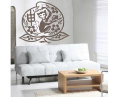 INDIGOS 4052166084741 Wandtattoo W470 Tierzeichen Affe Wandaufkleber 80 x 65 cm, braun