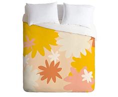 Society6 Urban Wild Studio Super Bloom King Bettdecke und 2 Kissenbezüge, Set King Mehrfarbig