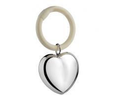 Rassel Herz am Ring 10x5,5x1cm versilbert