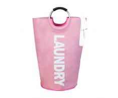 Cosaving Wäschekorb, zusammenklappbar, groß Rose