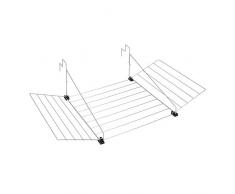 Metaltex 406902 Wäschetrockner für Balkon mit ausklappbaren Seiten, mit Plastiküberzug,12 m