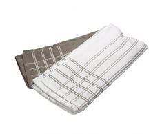 Ladelle 30108 Geschirrtücher Professional Serie II, Frottee, steingrau, 30 x 30 x 20 cm