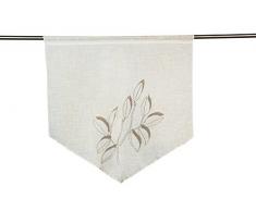 Linder Scheibengardine, Motiv Nature, Polyester, Beige, 58 x 60 cm