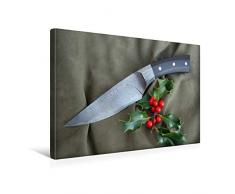 Premium Textil-Leinwand 45 cm x 30 cm quer V- Flak Jagdmesser 360 Lagen, v. Kilian Kreutz