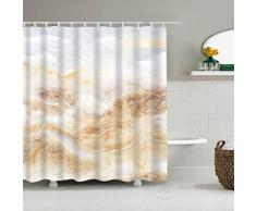 BROSHAN Stoff Paisley Duschvorhang, Beige Elegant Mandalas und Paisley Blumenmuster im indischen Stil, wasserdicht, schimmelresistent, mit Haken, 183 x 183 cm, Polyester-Stoff, Style 42, 72W x 72L