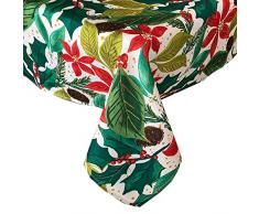 Newbridge Pine Hill Weihnachtsbaum Farm Stoff Urlaub Tischdecke – Nostalgie Retro Weihnachten Farm Truck Druck bügelfrei und schmutzabweisend Stoff Tischdecke, Servietten, Tischsets und Tischläufer Modern 60 x 102 Oblong/Rectangle Bunt