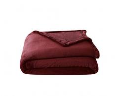 Chezmoi Collection Micromink Sherpa Tagesdecke, wendbar Modern Queen Burgunderrot