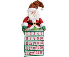 WeRChristmas 50 cm großer stehender Weihnachtsmann Advent Kalender Weihnachtsdekoration, Mehrfarbig