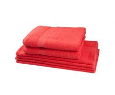 Buscher 202110-230 Handtuchset / 100% Baumwolle, 6-teilig, rot