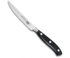 Victorinox Grand Maitre Steakmesser, 12 cm Klinge, Geschmiedet, Rostfrei, Edelstahl, Spülmaschinengeeignet, schwarz