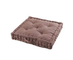 COTON dintérieur Panama Baumwolle Indoor Bodenkissen, Haselnuss, 60 x 60 x 10 cm