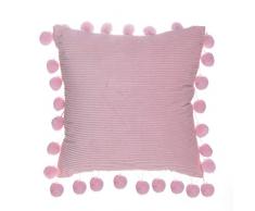 leegleri Pom Pom Fransen Überwurf Kissenbezug Dekorative weiche Baumwolle Kissenbezug Kissenbezug mit Reißverschluss für Couch Sofa Bett (40,6 x 40,6 cm) Rose