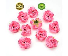 Kunstblumen Köpfe Seidenrosen Knospen künstliche Blumen für Hochzeit Party Zuhause Pflanzen Dekoration Mariage Stoff Hut Zubehör Fake Blumen 30 Stück 4 cm Rose