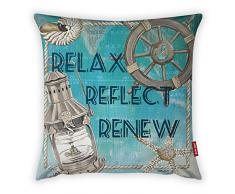 Bonamaison Dekorativ Kissenhülle, Kissenbezug, Zierkissenbezug, Wohnkultur, Für Sofa, Kaffeestube, Größe: 45X45 cm - Entworfen und hergestellt in der Türkei