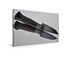 Premium Textil-Leinwand 90 cm x 60 cm quer V- Flak Jagdmesser 360 Lagen, v. Kilian Kreutz
