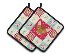 Carolines Treasures CK5077PTHD Abyssinian Cat Love 1 Paar Topflappen, Mehrfarbig