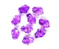 Briliant Shop Acryl Farbe Faux Ice Rock Kristalle Treasure Gems für Tisch Scatter, Vase Füllstoffe, Fisch Tank, Party Dekoration, Arts & Crafts Violett