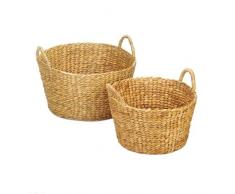 Accent Plus 10018774 Runder Weidenkorb Duo Set, braun