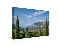 Calvendo Premium Textil-Leinwand 45 cm x 30 cm Quer, TORBOLE Blick auf den Gardasee | Wandbild, Bild auf Keilrahmen, Fertigbild auf Echter Leinwand, Leinwanddruck: Idyllische Landschaft Orte Orte