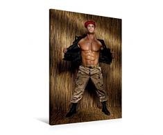 Calvendo Premium Textil-Leinwand 60 cm x 90 cm hoch, Adonis | Wandbild, Bild auf Keilrahmen, Fertigbild auf echter Leinwand, Leinwanddruck: Kraftvoller Männerkörper Menschen Menschen