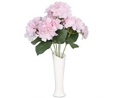 TINGOR Hortensienblume, künstliche Hortensienblumen, Seide, mit 6 Köpfen, künstliche Hortensien, Blumenstrauß für Zuhause, Hochzeit, Garten, Blumendekoration Rose
