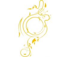 INDIGOS 4051095040750 Wandtattoo w343 Ranken Pflanzen Wandauskleber in 3 Größen, 120 x 68 cm, gold