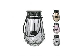 Mazali Laterne Glas mit Griff 4ass, Multicolour, 14 x 14 x 20 cm