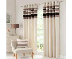 Jarl home Verdunklungsvorhänge für Wohnzimmer, komplett gefüttert, Satin-Nähte, verdunkelnd, Ösenvorhang, Thermo-Isolierung, Jute, für Schlafzimmer, Chocolate 2pcs, 52×63