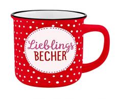 Gruss und Co 45779 Tasse Lieblingsbecher, New Bone China Porzellan, 35 cl Becher