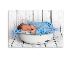 Calvendo Premium Textil-Leinwand 120 cm x 80 cm quer, Baby Boy | Wandbild, Bild auf Keilrahmen, Fertigbild auf echter Leinwand, Leinwanddruck: EIN Motiv aus - Hallo Leben Menschen Menschen
