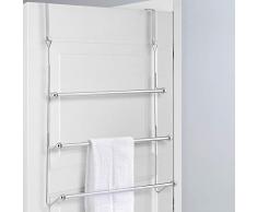 MyGift Hakenleiste 3 Etagen Badezimmer Handtuch Bar Rack mit verchromt Finish