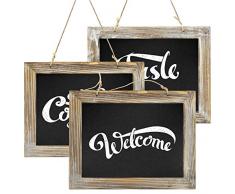 Greenco Kreidetafel zum Aufhängen, Holz, gerahmt