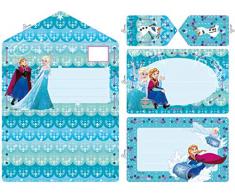 Vervaco Anna und ELSA 5er Set Stickkarten, Karton, weiß, 17 x 10 x 0,3 cm