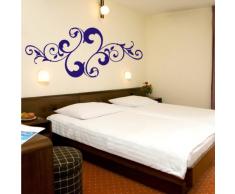 INDIGOS 4052166073363 Wandtattoo w441 Pflanze Blume Wandaufkleber 120 x 51 cm, blau