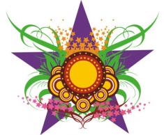 Indigos 4051719805284 Wandtattoo ME079 Sterne Tribal Pflanze Blume 96 x 85 cm