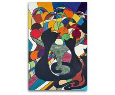 Premium Textil-Leinwand 80 x 120 cm Hoch-Format Nasch-Kätz, Petra Kolossa, Acryl auf Leinwand, 70x50, 2015 | Wandbild, HD-Bild auf Keilrahmen, Fertigbild auf hochwertigem Vlies, Leinwanddruck von Petra Kolossa