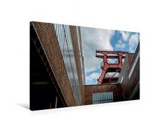 Calvendo Leinwand Förderturm und Backsteingebäude 75x50cm, Special-Edition Wandbild, Bild auf Keilrahmen, Fertigbild auf hochwertigem Textil, Leinwanddruck, kein Poster