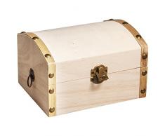 RAYHER 62609000 Holz Truhe, FSC Mix Credit, 13,5 x 10 x 8 cm
