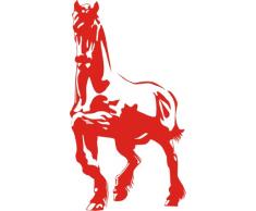 INDIGOS 4051095049876 Wandtattoo w605 Pferd Wandaufkleber in 3 Größen, 120 x 66 cm, rot