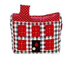 Comarco 11588 Türstopper, gepolstert, Filz, Grün/Rot, 20 x 6 x 17 cm