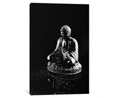 iCanvasART Stein Buddha SKULPTUR auf Leinwand, Print von unbekannten Künstler, 0.75 x 12 x 18-Inch