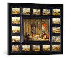 Gerahmtes Bild von Jan Van Kessel Aus dem Zyklus Die Vier Erdteile: Afrika, Kunstdruck im hochwertigen handgefertigten Bilder-Rahmen, 70x50 cm, Schwarz matt