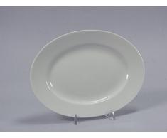 H+H Lorel Oval Auflaufform, 24 cm, Bone China Porzellan, weiß