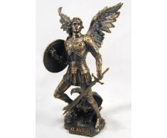 Erzengel St. Michael Statue Real Bronze Powder Guss Skulptur 12 ½ Zoll