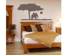 INDIGOS 4052166119252 Wandtattoo w558 Afrika / Steppe, Elefant Wandaufkleber 120 x 58 cm, braun