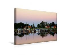 Calvendo Premium Textil-Leinwand 45 cm x 30 cm quer, Prerow Hafen | Wandbild, Bild auf Keilrahmen, Fertigbild auf echter Leinwand, Leinwanddruck Menschen Menschen