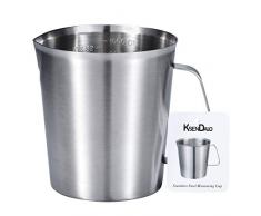 1000ML/32Oz Messen Premium-Cup / Steaming Aufschäumen Pitcher, mit innen Markierungen mit Griff von Ksendalo