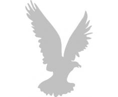 INDIGOS 4051095003960 Wandtattoo w066 Adler / Vogel 120 x 79 cm, silber